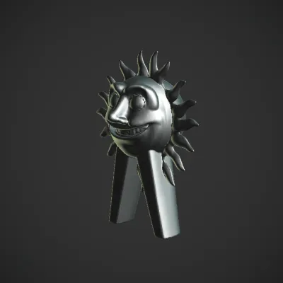 statue of humanoid figure with multiple arms. smooth edges, complex geometry, character.