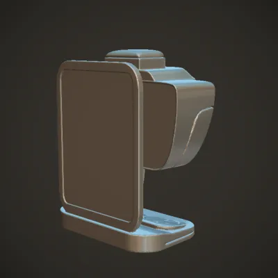 AI skin type detector machine in clinic. smooth edges, complex geometry, symmetric geometry.