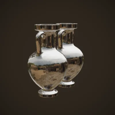 Ancient Greek-style patterned ceramic vase. smooth edges, complex geometry, game-ready, symmetric geometry.