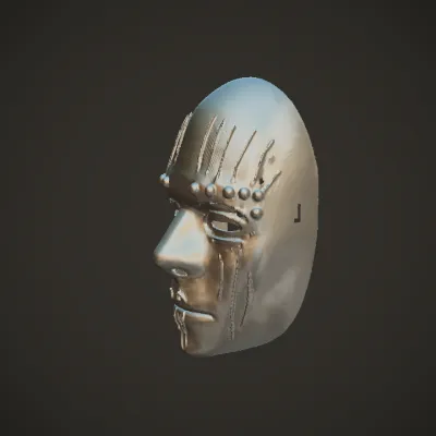 Human wearing a white shirt. smooth edges, complex geometry, character, symmetric geometry.