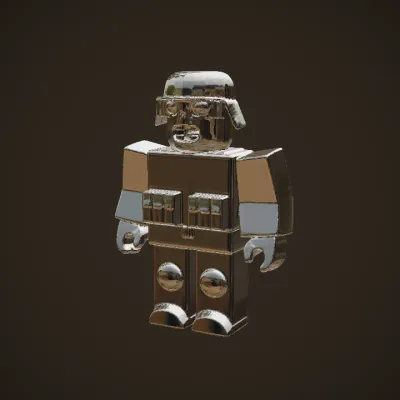 blocky zombie soldier in uniform. sharp edges, simple geometry, game-ready, character, symmetric geometry.
