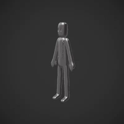 Shadowy humanoid figure with glowing eyes. smooth edges, simple geometry, character, symmetric geometry.