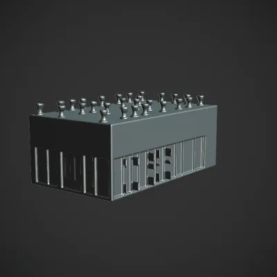 Interior layout of a bar establishment. sharp edges, complex geometry.