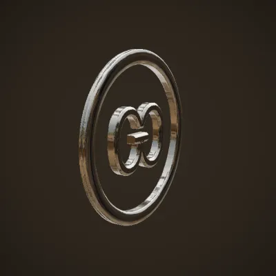 Circular 'Go' button icon. smooth edges, simple geometry, symmetric geometry.