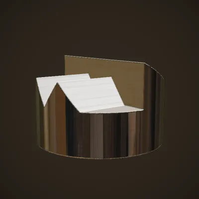 A simple pie chart with six segments. sharp edges, simple geometry.