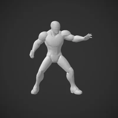 Iron Man superhero in armored suit. sharp edges, smooth edges, complex geometry, game-ready, character.