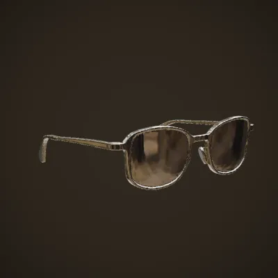 side view of eyeglasses arm. smooth edges, simple geometry, game-ready, symmetric geometry.