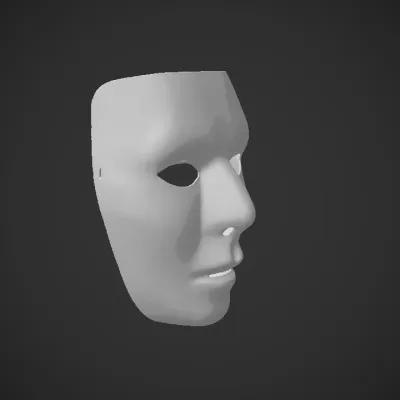 Adult human standing upright. complex geometry, smooth edges, character, symmetric geometry.