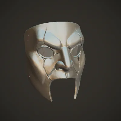 Standing human figure in dark clothing. smooth edges, complex geometry, character.