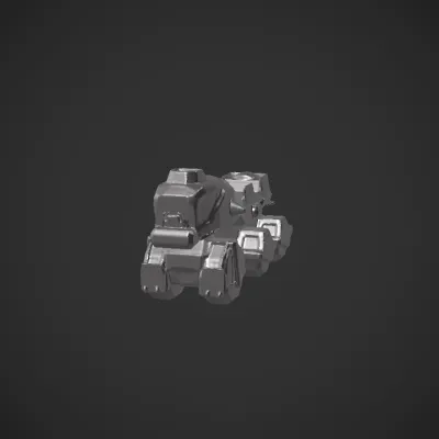 Futuristic heavy motorcycle vehicle. sharp edges, complex geometry, game-ready.