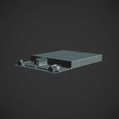 3D model of a farm or ranch layout. simple geometry.