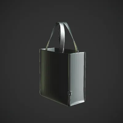 Eco-friendly reusable shopping bag. sharp edges, simple geometry, symmetric geometry.