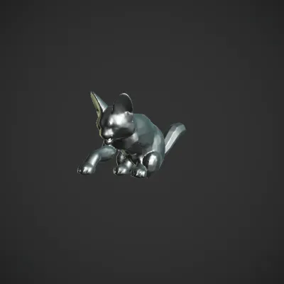 African serval cat sitting. smooth edges, complex geometry, character.