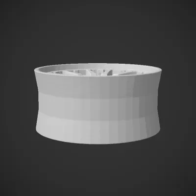 Chrome car wheel rim. sharp edges, complex geometry, game-ready, symmetric geometry.