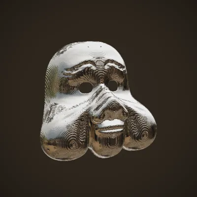 Cartoonish human nose. smooth edges, simple geometry, symmetric geometry.