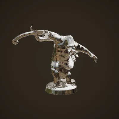 Mutant humanoid creature with tentacles. complex geometry, sharp edges, character.