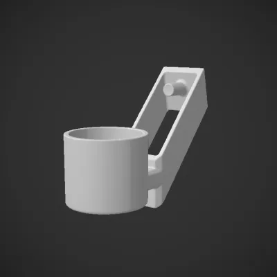 metal pipe holder bracket. sharp edges, simple geometry, game-ready, symmetric geometry.