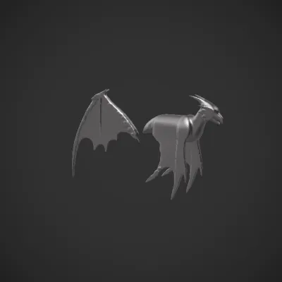 pair of red dragon wings. sharp edges, complex geometry, game-ready, symmetric geometry.