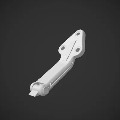 Car windshield wiper bracket. sharp edges, complex geometry.