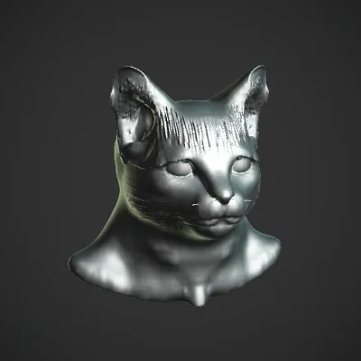 black cat portrait. smooth edges, complex geometry, character, symmetric geometry.