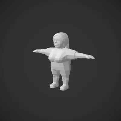 Young girl with long blonde hair. smooth edges, complex geometry, character, symmetric geometry.