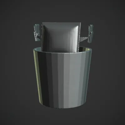 Masala tea bag in glass of tea. smooth edges, simple geometry, symmetric geometry.