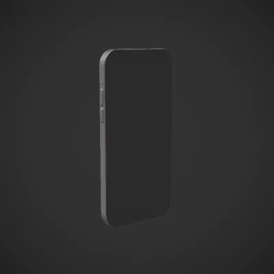Back view of an iPhone. smooth edges, simple geometry, game-ready, symmetric geometry.
