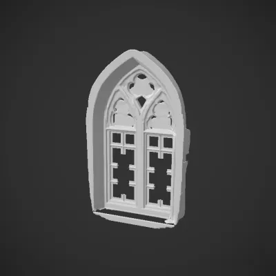 Victorian-style empty room with skull decor. smooth edges, simple geometry, symmetric geometry.