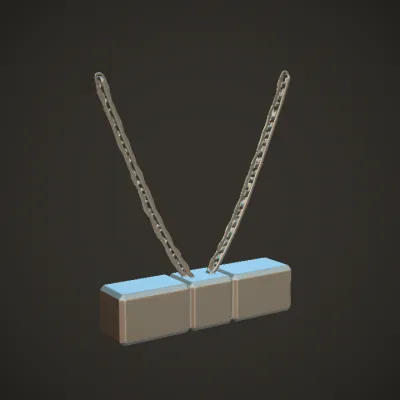 Gold necklace with butterfly pendant. simple geometry, sharp edges, game-ready, symmetric geometry.