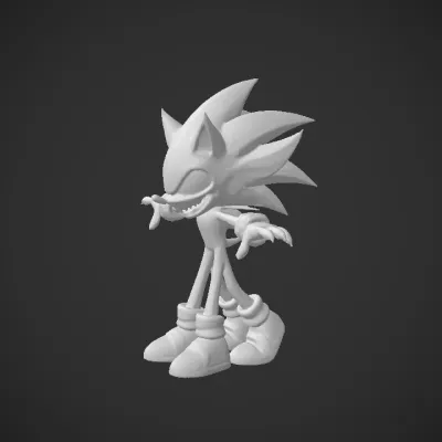 Cartoon hedgehog character with spiky hair. sharp edges, complex geometry, character.