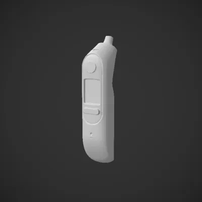 Digital thermometer for measuring temperature. smooth edges, simple geometry, symmetric geometry.