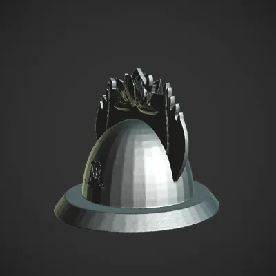 Gold laurel emblem with lotus and columns. smooth edges, complex geometry, symmetric geometry.