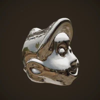 person wearing yellow helmet. smooth edges, simple geometry, character, symmetric geometry.