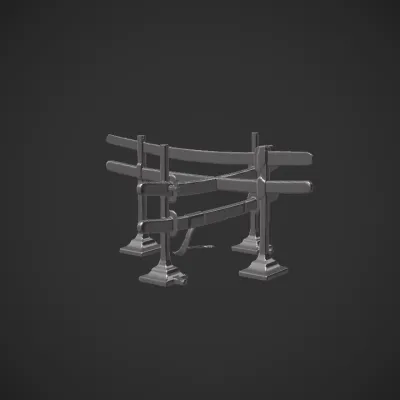 three decorative Japanese swords on a stand. sharp edges, smooth edges, complex geometry, symmetric geometry.