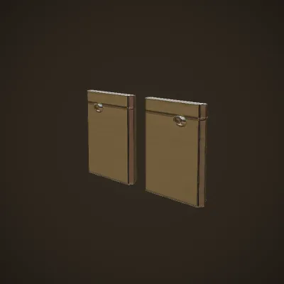 Rectangular electronic device with switch and vent. smooth edges, simple geometry.