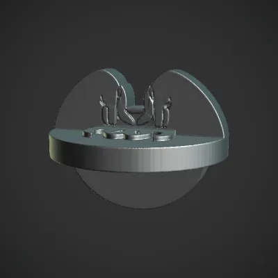 LEON Marketplace logo with lion graphic. smooth edges, simple geometry, game-ready, symmetric geometry.