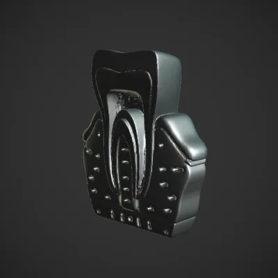 Cross-section of a human tooth. smooth edges, complex geometry, symmetric geometry.