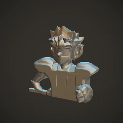 anime football player in red uniform. sharp edges, complex geometry, character.