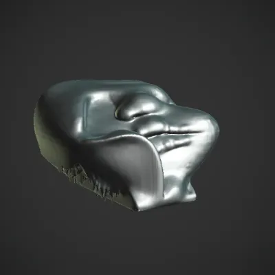 Human ear close-up. smooth edges, complex geometry.