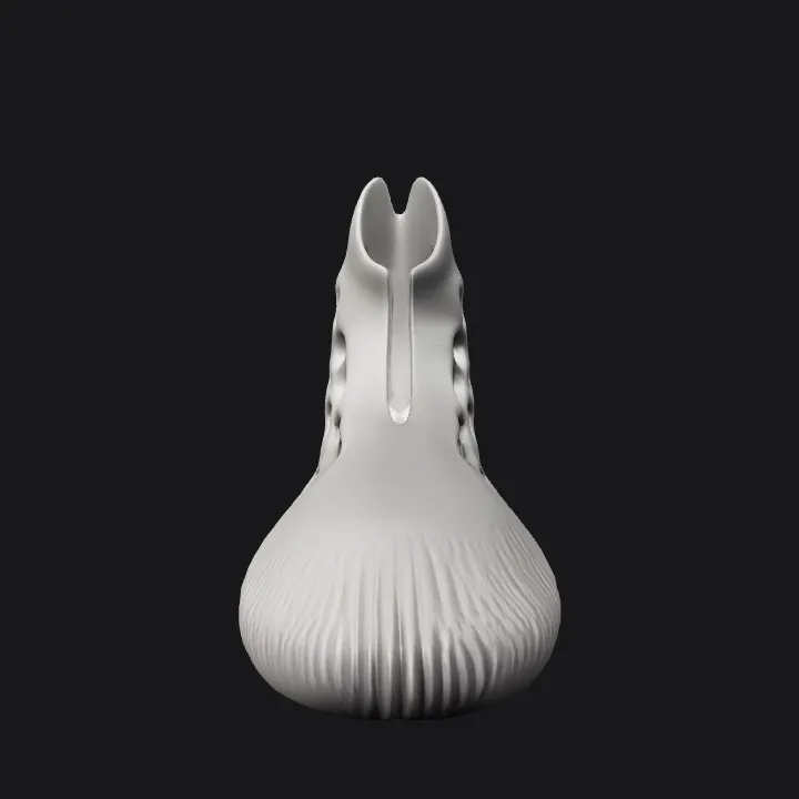 Futuristic sneaker with organic design. smooth edges, complex geometry, symmetric geometry.