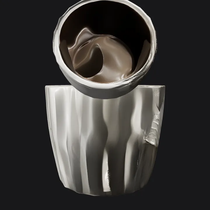 A small decorative plant pot. sharp edges, simple geometry, symmetric geometry.