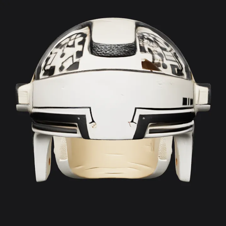 Futuristic sci-fi helmet. smooth edges, complex geometry, game-ready, symmetric geometry.