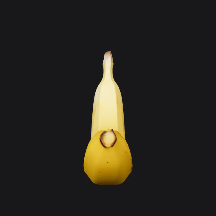 A single ripe yellow banana. smooth edges, simple geometry.