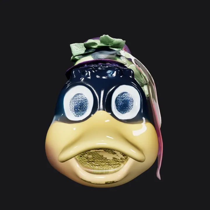 Person wearing colorful clothing and accessories. complex geometry, smooth edges, character.