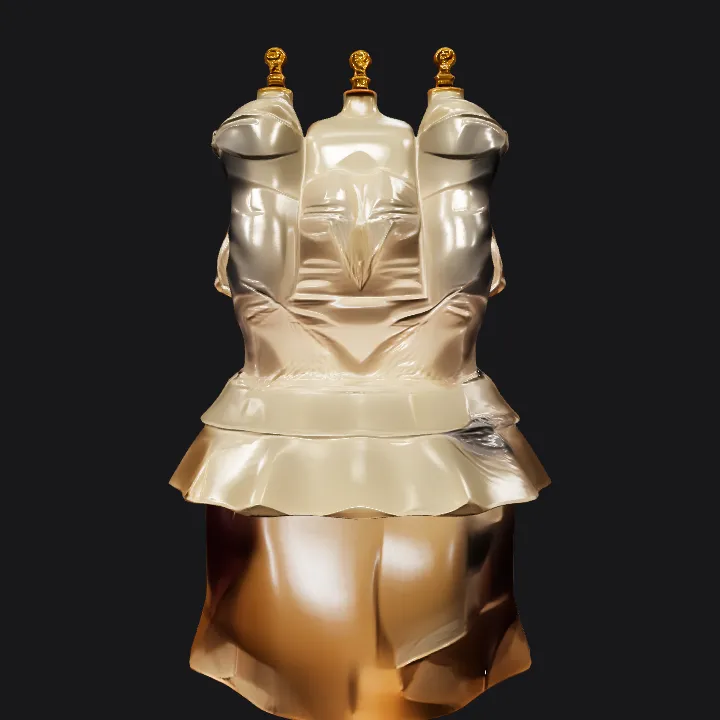 Decorative wedding cake display with flowers. complex geometry, smooth edges.