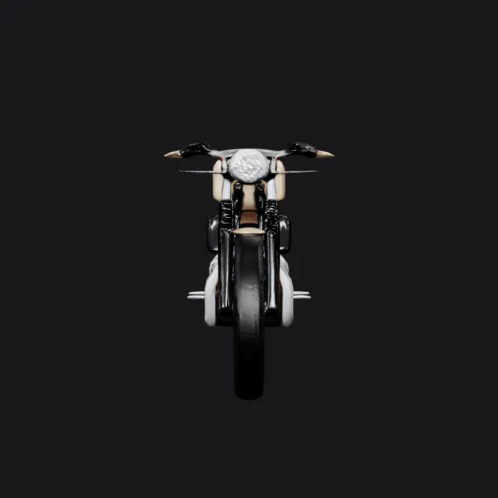 Harley-Davidson motorcycle side view. complex geometry, sharp edges, symmetric geometry.