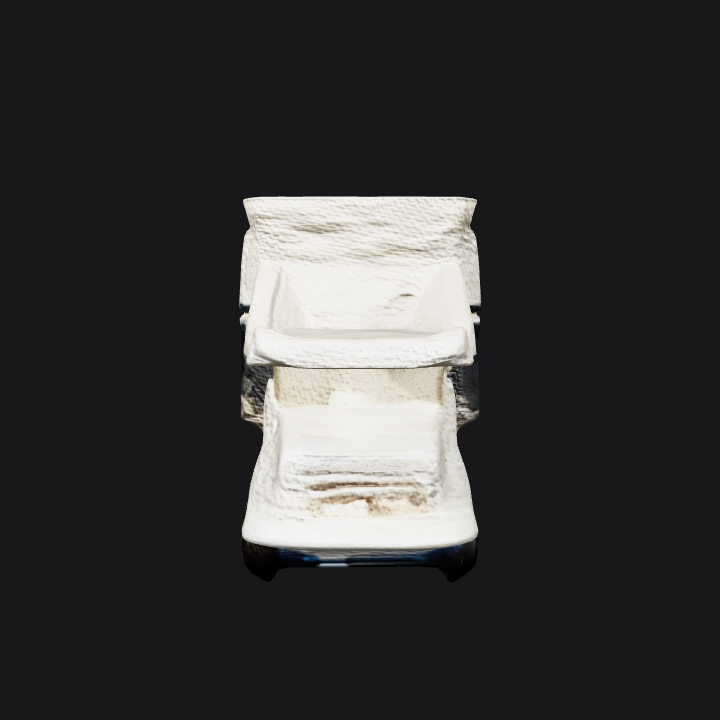 miniature delivery truck model. sharp edges, simple geometry, symmetric geometry.