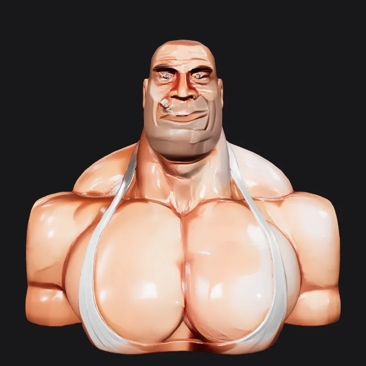 muscular human upper body. smooth edges, complex geometry, character, symmetric geometry.