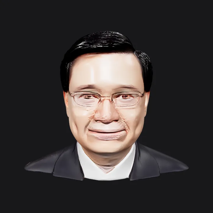 Man in formal suit with dark hair. smooth edges, complex geometry, character.