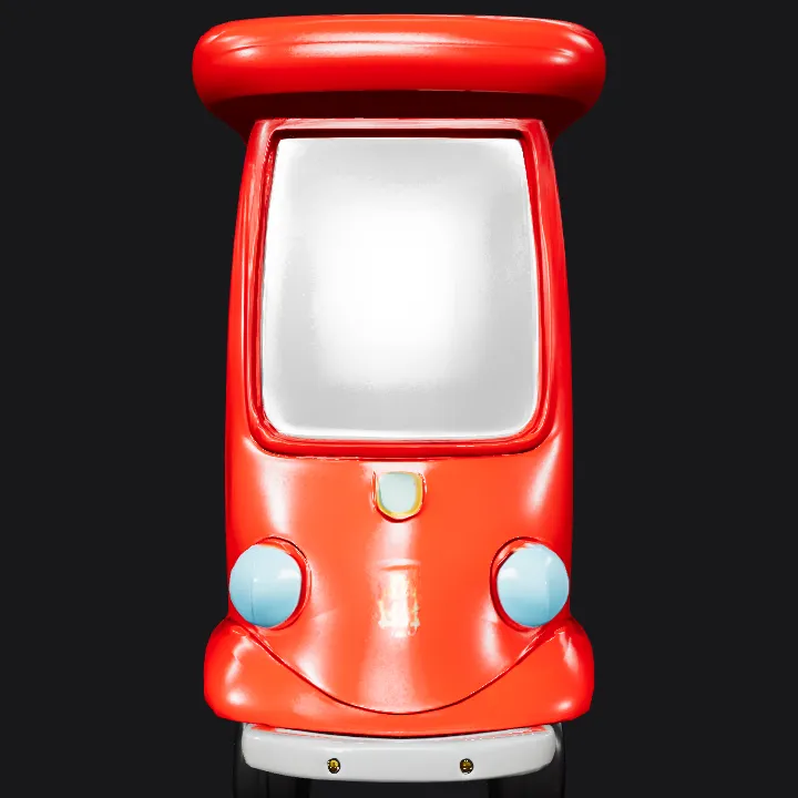 toy car with rounded design. smooth edges, simple geometry, game-ready, symmetric geometry.